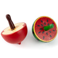 Watermelon & Apple Handpainted Spin Tops ( Set of 2 )
