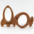 Neem Wood Fish & Rocket Shape Teether ( Set 2 )