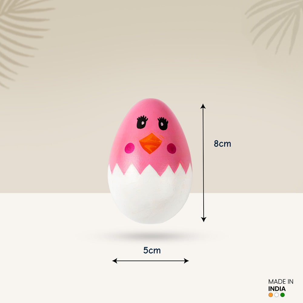 Handpainted Chiku / Kukku Egg Shaker ( Set 2 )