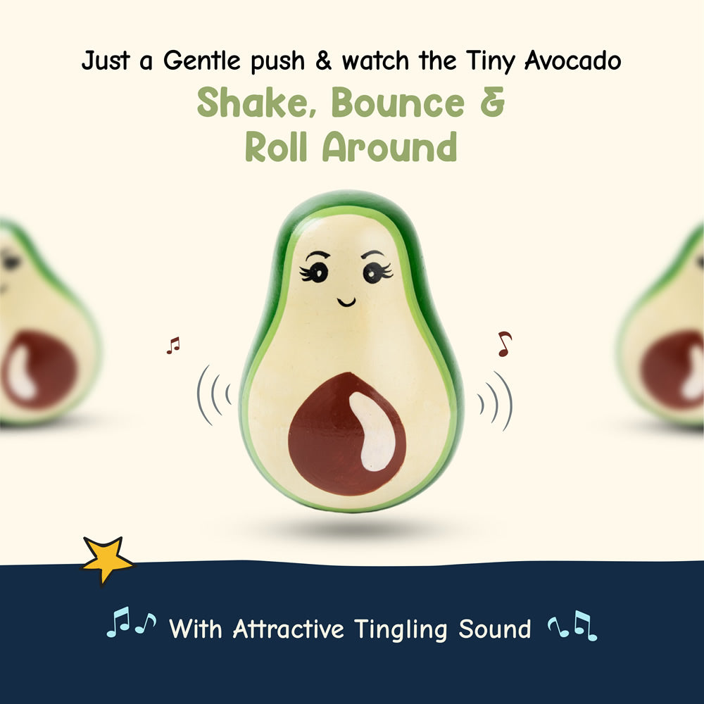 Tiny Avacado Roly Poly Toy | Balancing Doll for Babies