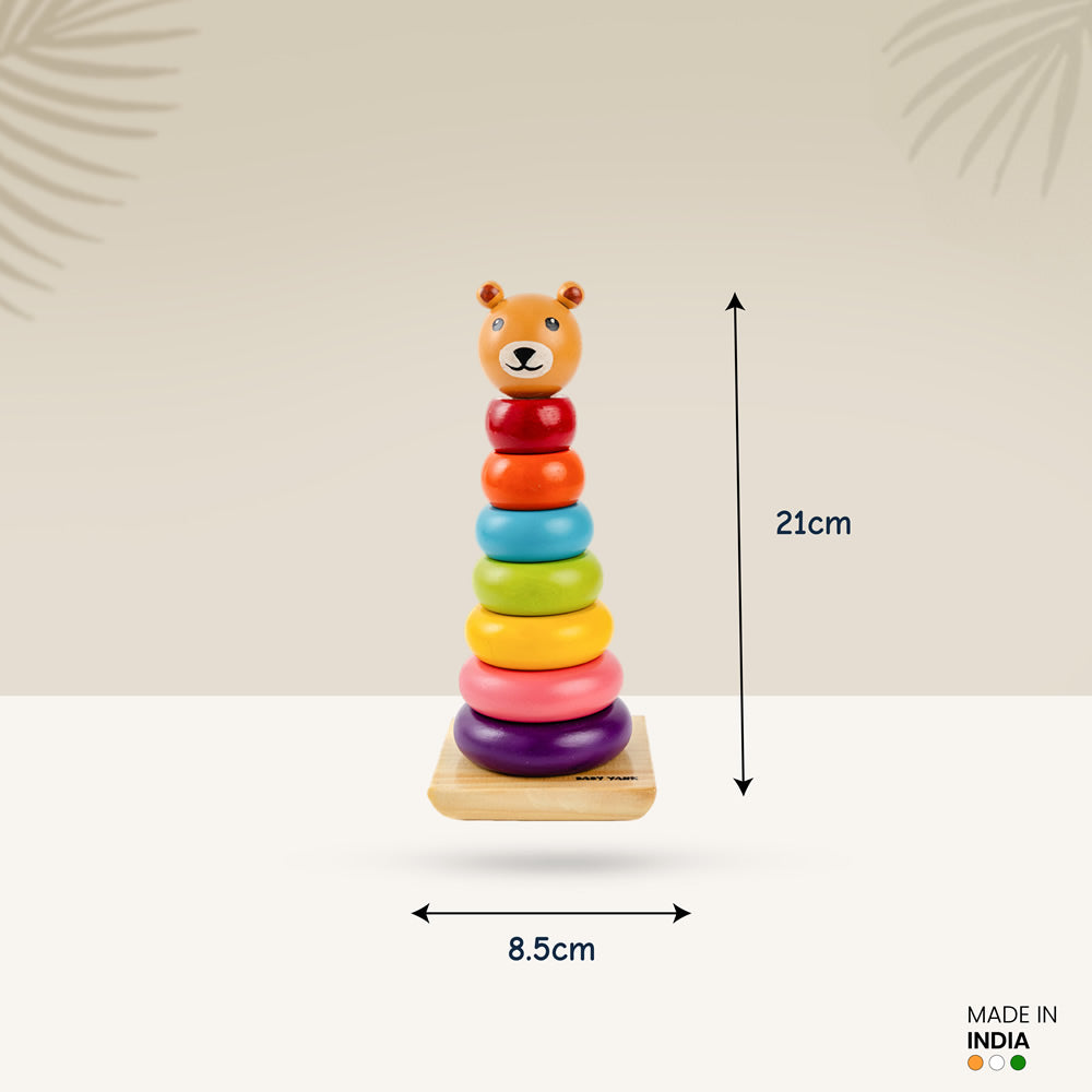 Bear Rainbow Ring Stacker Toy